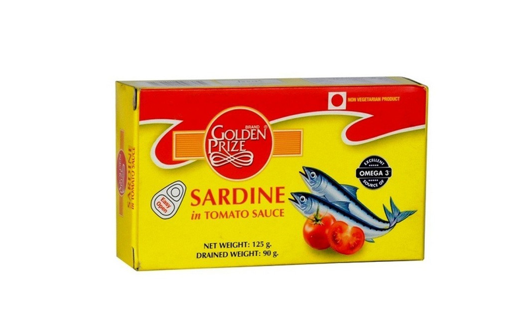 Golden Prize Sardine in Tomato Sauce    Box  125 grams